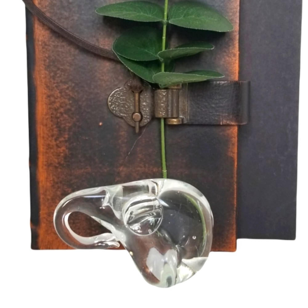 Blown Glass Elephant Paperweight Decor